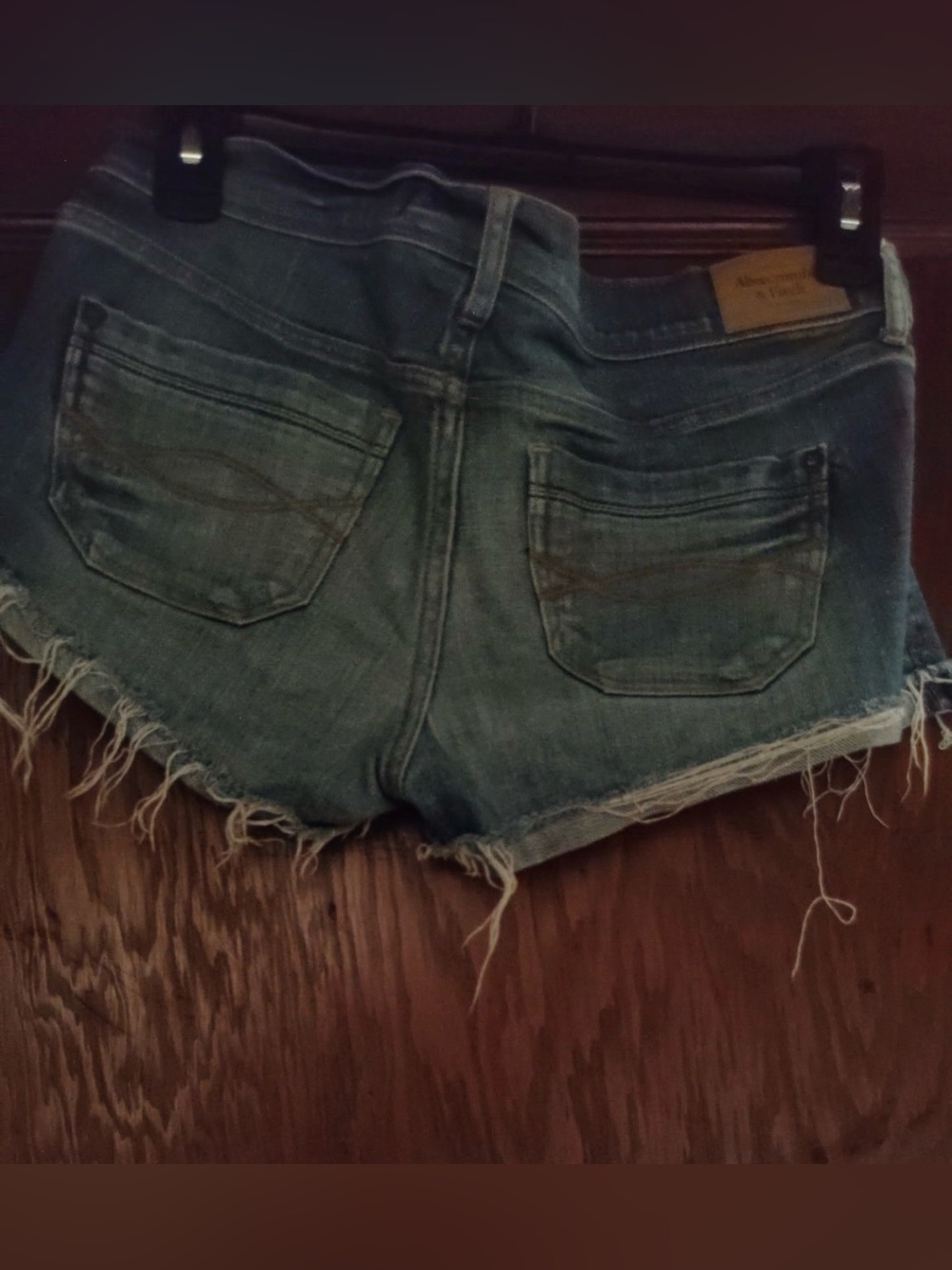 Abercrombie & Fitch Distressed Blue Denim Cutoff Shorts - Picture 2 of 3